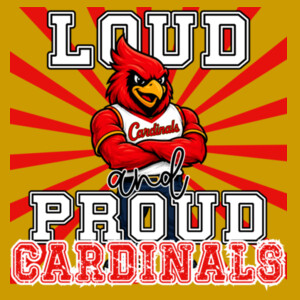 Loud and Proud Cardinals Red 05A-704 - Youth Cooling Performance Short Sleeve Tee Design