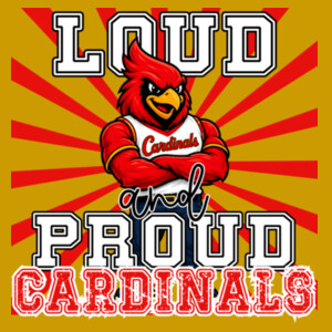 Loud and Proud Cardinals Red 05A-704 - Adult Cooling Performance Long Sleeve Tee Design