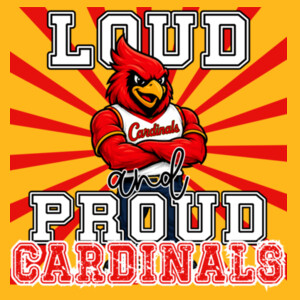 Loud and Proud Cardinals Red 05A-704 - Heavy Blend Crewneck Sweatshirt Design