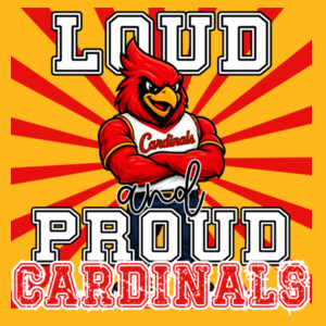 Loud and Proud Cardinals Red 05A-704 - Youth Heavy Cotton 100% Cotton T Shirt Design