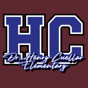 Dr. Henry Cuellar Elementary (Blue) 05B-101 - Youth Heavy Cotton 100% Cotton T Shirt Design