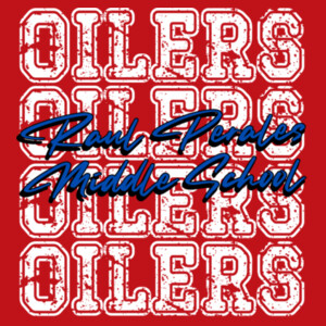 RPMS Oilers Repeating Background – Blue Script 07A-402 - Adult Cooling Performance Long Sleeve Tee Design