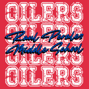 RPMS Oilers Repeating Background – Blue Script 07A-402 - Adult Softstyle ® T Shirt Design