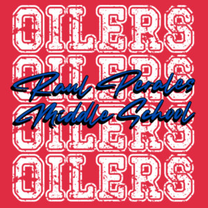 RPMS Oilers Repeating Background – Blue Script 07A-402 - Youth Heavy Cotton 100% Cotton T Shirt Design