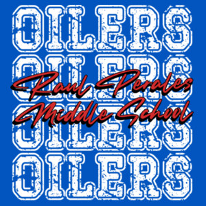 RPMS Oilers Repeating Background – Red Script 07A-403 - Youth Cooling Performance Short Sleeve Tee Design