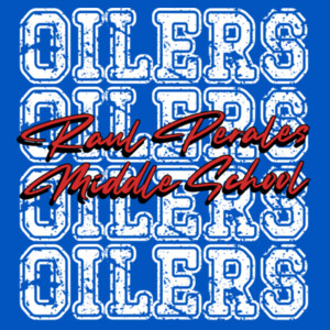 RPMS Oilers Repeating Background – Red Script 07A-403 - Adult Cooling Performance Long Sleeve Tee Design