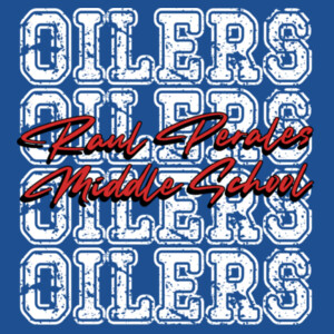 RPMS Oilers Repeating Background – Red Script 07A-403 - Adult Softstyle ® T Shirt Design