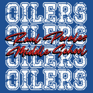 RPMS Oilers Repeating Background – Red Script 07A-403 - Youth Heavy Cotton 100% Cotton T Shirt Design