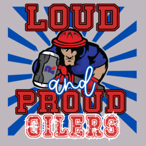 Loud and Proud Oilers – Blue Rays 07A-406 - Adult Cooling Performance Short Sleeve Tee Design