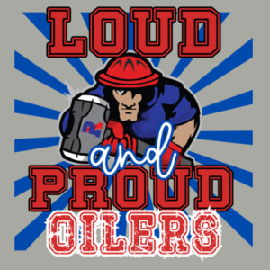 Loud and Proud Oilers – Blue Rays 07A-406 - Youth Heavy Cotton 100% Cotton T Shirt Design