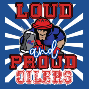 Loud and Proud Oilers – White Rays 07A-407 - Youth Heavy Cotton 100% Cotton T Shirt Design