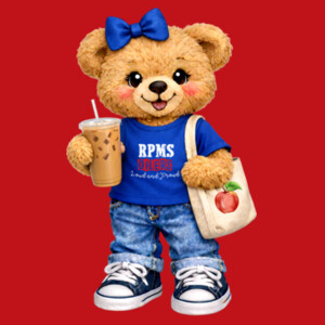 RPMS Oilers Plush Bear – Blue 07A-408 - Adult Cooling Performance Short Sleeve Tee Design