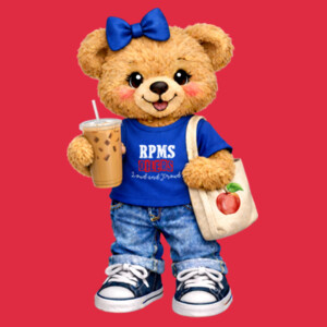 RPMS Oilers Plush Bear – Blue 07A-408 - Heavy Blend Crewneck Sweatshirt Design