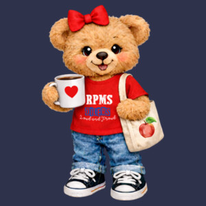 RPMS Oilers Plush Bear – Red 07A-409 - Heavy Blend Crewneck Sweatshirt Design