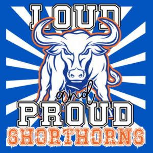 Loud and Proud Shorthorns 07A-306 - Youth Cooling Performance Short Sleeve Tee Design