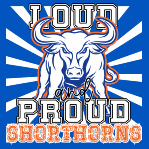 Loud and Proud Shorthorns 07A-306 - Adult Cooling Performance Long Sleeve Tee Design