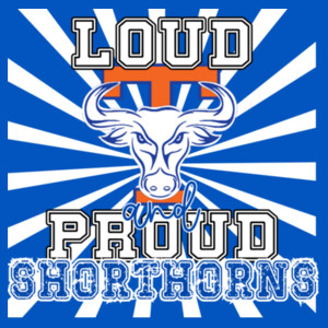 Loud and Proud Shorthorns 07A-308 - Youth Cooling Performance Short Sleeve Tee Design