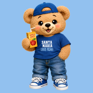 Blue Jay Bear Mascot 03-703 - Youth Cooling Performance Short Sleeve Tee Design