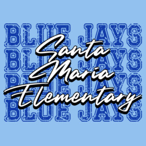 Santa Maria Elementary – Repeating Blue Jays 03-706 - Adult Cooling Performance Long Sleeve Tee Design