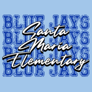 Santa Maria Elementary – Repeating Blue Jays 03-706 - Adult Softstyle ® T Shirt Design