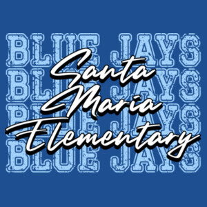 Santa Maria Elementary – Repeating Blue Jays 03-707 - Heavy Blend Crewneck Sweatshirt Design