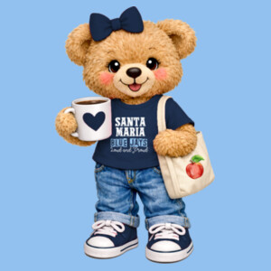 Santa Maria Bear 03-710 - Adult Cooling Performance Long Sleeve Tee Design