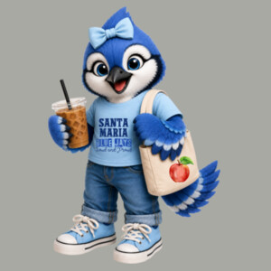 Blue Jay Mascot 03-711 - Youth Heavy Cotton 100% Cotton T Shirt Design
