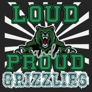 Loud and Proud Grizzlies 07A-502 - Adult Cooling Performance Short Sleeve Tee Design