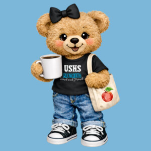 USHS Panthers Plush Teddy Bear 06A-101 - Adult Softstyle ® T Shirt Design