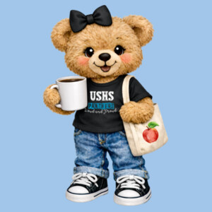 USHS Panthers Plush Teddy Bear 06A-101 - Heavy Blend Crewneck Sweatshirt Design