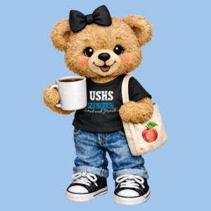 USHS Panthers Plush Teddy Bear 06A-101 - Youth Heavy Cotton 100% Cotton T Shirt Design