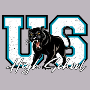 US High School Panther Mascot – White Script 06A-104 - Youth Cooling Performance Short Sleeve Tee Design