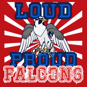 Loud and Proud Falcons – Blue Edition 07A-601 - Youth Cooling Performance Short Sleeve Tee Design