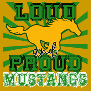Loud and Proud Mustangs 04-608 - Youth Cooling Performance Short Sleeve Tee Design