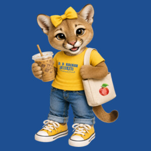 Cougar Mascot 02-406 - Youth Heavy Cotton 100% Cotton T Shirt Design