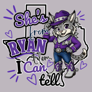 She's From Ryan 03-609 - Adult Cooling Performance Long Sleeve Tee Design