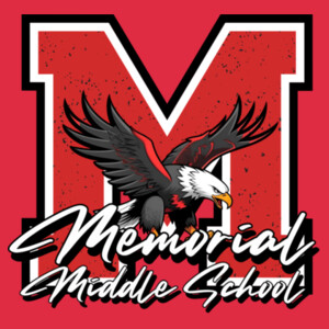 Memorial Middle School Eagle M Design - Heavy Blend Crewneck Sweatshirt Design