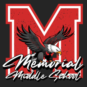 Memorial Middle School Eagle M – Red Outline 04-301 - Adult Cooling Performance Short Sleeve Tee Design
