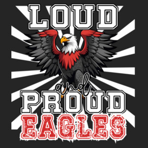 Loud and Proud Eagles 04-302 - Youth Cooling Performance Short Sleeve Tee Design