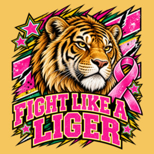 Fight Like a Liger 70-113 - Youth Heavy Cotton 100% Cotton T Shirt Design