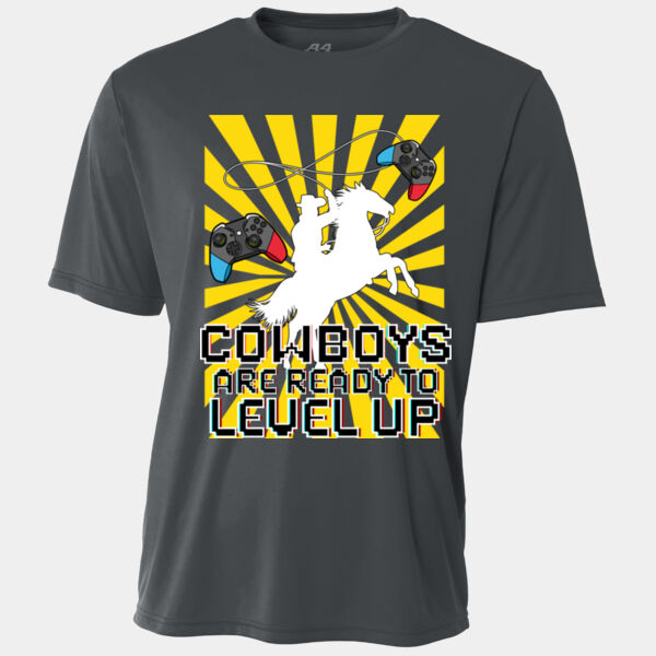 Level up Cowboys 02-006 - Heavy Blend Crewneck Sweatshirt - Youth Cooling Performance Short Sleeve Tee Thumbnail