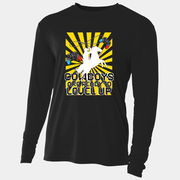 Level up Cowboys 02-006 - Heavy Blend Crewneck Sweatshirt - Adult Cooling Performance Long Sleeve Tee Thumbnail