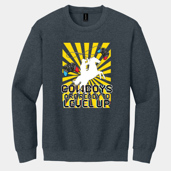 Level up Cowboys 02-006 - Heavy Blend Crewneck Sweatshirt - Heavy Blend Crewneck Sweatshirt Thumbnail