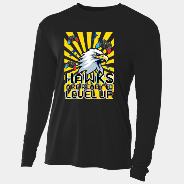 Level up Hawks 02-302 - Adult Cooling Performance Long Sleeve Tee Thumbnail