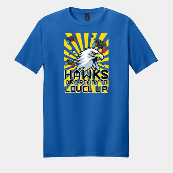 Level up Hawks 02-302 - Adult Softstyle ® T Shirt Thumbnail