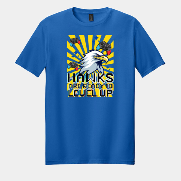 Level up Hawks 02-302 - Adult Softstyle ® T Shirt Thumbnail