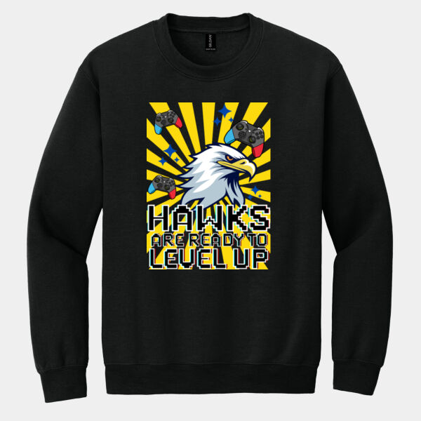 Level up Hawks 02-302 - Heavy Blend Crewneck Sweatshirt Thumbnail