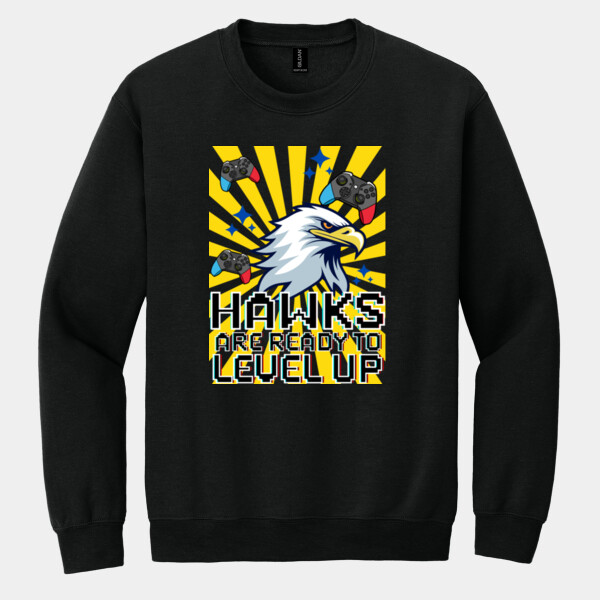 Level up Hawks 02-302 - Heavy Blend Crewneck Sweatshirt Thumbnail