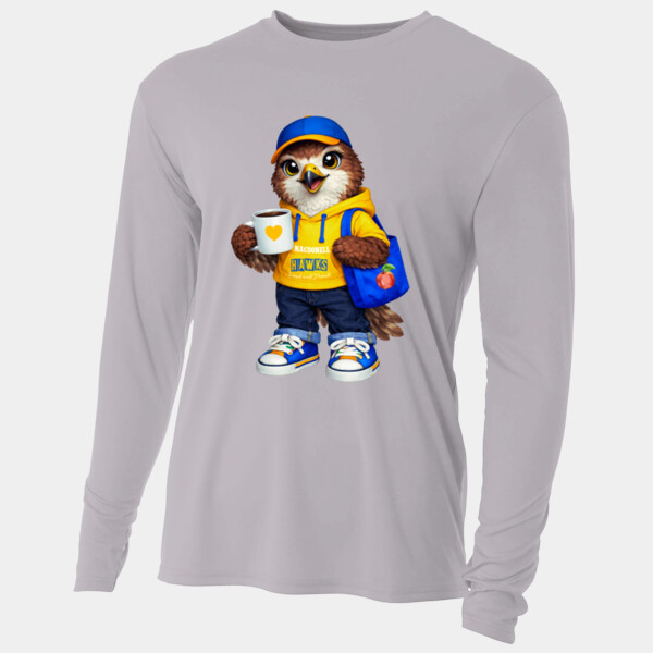 Hawk Mascot 02-304 - Adult Cooling Performance Long Sleeve Tee Thumbnail