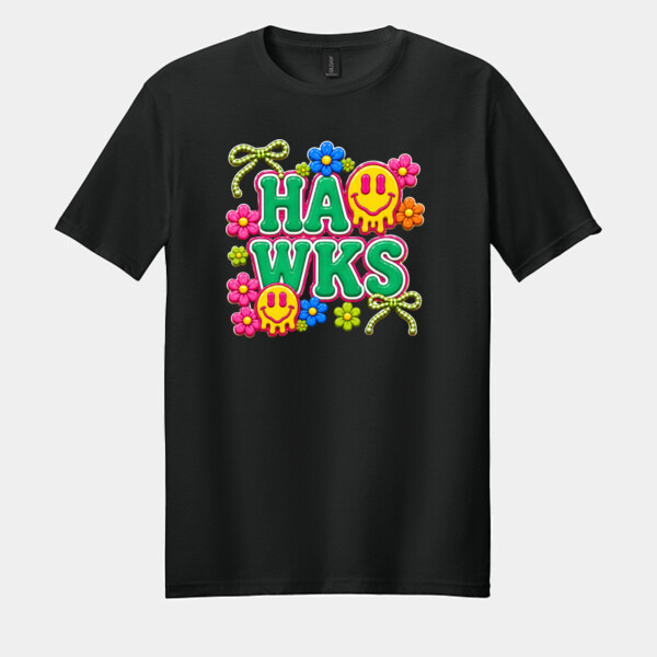 Hawks Groovy 02-307 - Adult Softstyle ® T Shirt Thumbnail